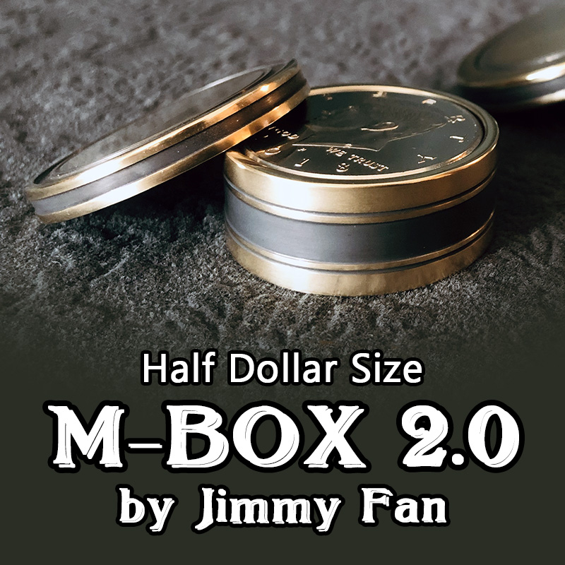 M-BOX 2.0 지미 팬 하프 달러 크기 (30mm) 코인 매직 트릭 특수 효과 소품 Magia Magician Illusion Okito Coin Box